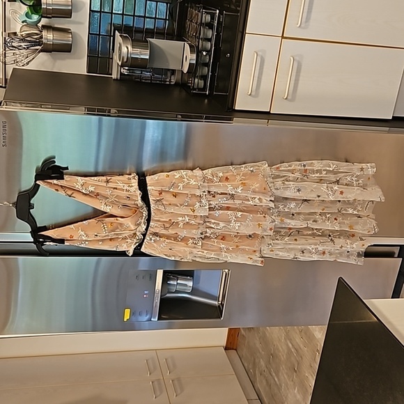 💕SELF-PORTRAIT💕 Star Mesh Embroidered Midi Dress ~ US 4 - Picture 12 of 16